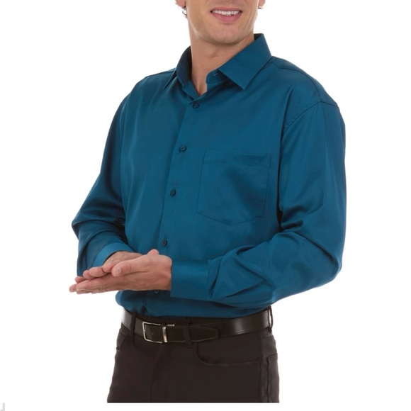 Geoffrey Beene Men's Classic Blue Dress Shirt - Picture 5 of 10